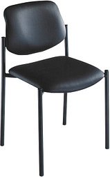 4 Nowy Styl Besucherstühle Quad schwarz Leder