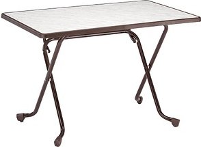 BEST Gartentisch Madrid braun, weiß rechteckig 110,0 x 70,0 x 73,0 cm