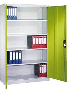 CP Metallschrank C 2000 Acurado 9460-000 S10868 lichtgrau, clowngrün 120,0 x 40,0 x 195,0 cm, aufgebaut, 1 St.