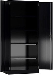 Thumbnail - ClassiX Stahlschrank X-530339 tiefschwarz 80,0 x 38,0 x 180,0 cm, aufgebaut
