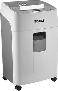 DAHLE ShredMATIC 300 Aktenvernichter mit Partikelschnitt P-5, 2 x 15 mm, bis 300 Blatt, grau