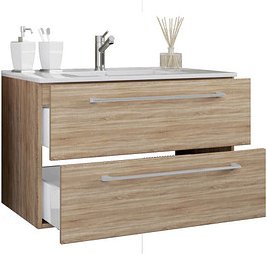 VCM my bath Badmöbel-Set Badinos 914849 sonoma-eiche 80,0 x 46,0 x 50,0 cm