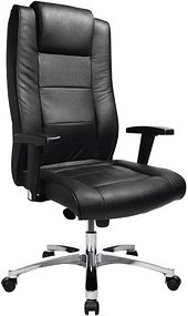 Thumbnail - Topstar Chefsessel Chairman® 10, NS29T A80 Leder schwarz, Gestell alu