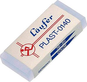 Läufer Radiergummi PLAST-0140 weiß, 1 St.