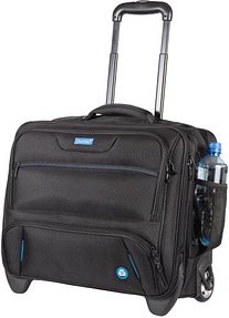 STOP® OCEAN PLASTIC Laptop-Trolley RPET Kunstfaser schwarz 45,0 x 23,0 x 38,0 cm