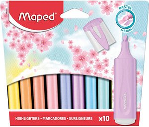 maped Fluo Peps pastell Textmarker farbsortiert, 10 St.