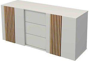 Kerkmann Sideboard Oxford, 13005036 weiß 160,0 x 50,0 x 74,0 cm, 1 St.