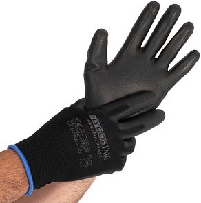 Thumbnail - HYGOSTAR unisex Arbeitshandschuhe Black Ace Touch schwarz Größe 10, 12 Paar