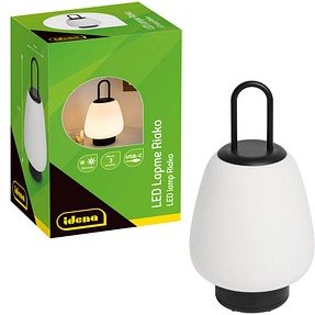 Idena Riako LED Tischlampe weiß