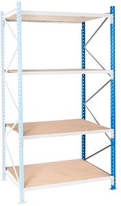 Manorga Anbau-Schwerlast-Weitspannregal EPSIVOL ZR2520104NSF4 blau, braun 200,0 x 100,0 x 250,0 cm