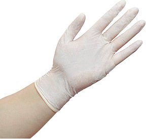 Medi-Inn® unisex Einmalhandschuhe white grip transparent Größe M, 100 St.
