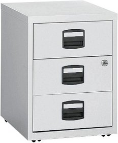 BISLEY Home Rollcontainer lichtgrau 3 Auszüge 41,3 x 40,0 x 52,8 cm