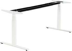 ith möbel EasyT elektrisch höhenverstellbares Schreibtischgestell titanweiß ohne Tischplatte, T-Fuß-Gestell weiß 120,0 -...