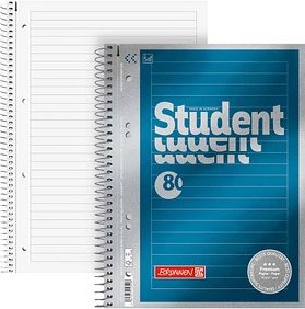 BRUNNEN Collegeblöcke Student Premium liniert DIN A5 Rand rundum, 1 St.