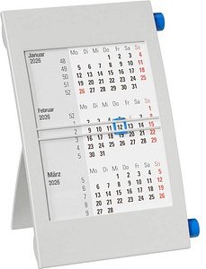 Tischkalender Drehkalender 2026/2027 grau/blau, 1 St.