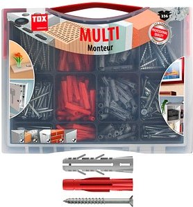 TOX Monteur Multi TRI 094901021 Dübel- und Schrauben-Sortiment, 336-teilig