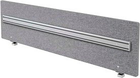 HAMMERBACHER Tischtrennwand mit Orga-Schiene VARO20/5, grau 199,5 x 50,0 cm, 1 St.