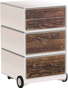 PAPERFLOW easyBox Industrial Rollcontainer weiß, bunt 4 Auszüge 39,0 x 43,6 x 64,2 cm