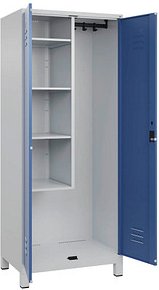 CP Putzmittelschrank Classic Plus 080110-02 S10019 fernblau, lichtgrau 4 Fachböden 80,0 x 50,0 x 195,0 cm, aufgebaut, 1 ...