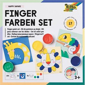 folia Happy Safari Fingerfarben farbsortiert 5 x 30,0 ml, 5 St.
