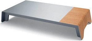 SIGEL Monitorständer blanko Smartstyle silber/holzfarben