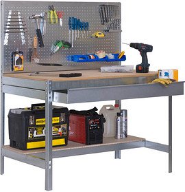 Thumbnail - Simonrack Werkbank-Set SIMONWORK BT2 BOX grau 1 Schublade 91,0 x 61,0 x 144,5 cm