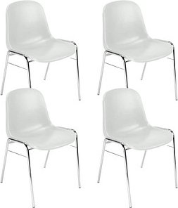 4 Nowy Styl Schalenstühle Beta grau Kunststoff