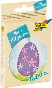 folia Nähset Mini Filzinies Osterei mehrfarbig