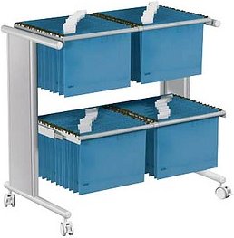 Kerkmann Hängemappenwagen grau für bis zu 200 Hängemappen