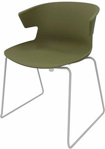 Quadrifoglio Besucherstuhl COVE OCOVEV02/6MR8 olivgrün Kunststoff