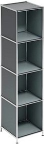 viasit Aktenregal System4 anthrazit 40,4 x 40,4 x 155,7 cm, 1 St.