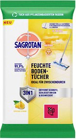 SAGROTAN® 3IN1 Feuchte Bodentücher sonstige Fasern, 15 Tücher