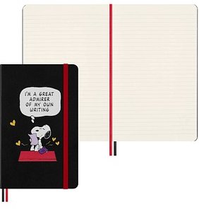 MOLESKINE Notizbuch Peanuts Snoopy Verehrer ca. DIN A5 liniert, schwarz Hardcover 176 Seiten, 1 St.