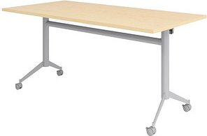 HAMMERBACHER Mehrzwecktisch KF 16 ahorn rechteckig, T-Fuß-Gestell silber, 160,0 x 80,0 x 75,0 cm