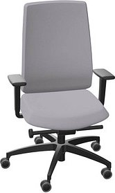 Dauphin Bürostuhl Indeed operator Stoff grau, Gestell schwarz