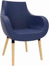 Thumbnail - fm Besuchersessel Pirum dunkelblau buche, gebeizt Stoff 71,0 x 72,0 x 87,0 cm, 1 St.