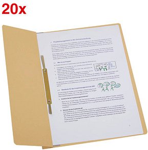 Ösenhefter Karton chamois DIN A4, halber Deckel, 20 St.