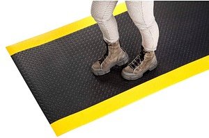 WESEMEYER Anti-Ermüdungsmatte Soft Plus schwarz, gelb 90,0 x 200,0 cm