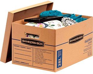 Bankers Box Umzugskartons SmoothMove Umzugsbox 47,0 x 33,5 x 27,0 cm, 10 St.