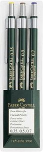 FABER-CASTELL Druckbleistifte grün HB 0,35 + 0,5 + 0,7 mm, 1 St.