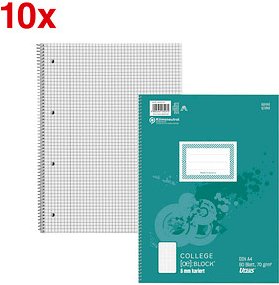 Thumbnail - Ursus Collegeblöcke kariert DIN A4 Innenrand, 10 Blöcke