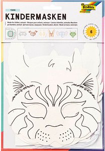 folia Bastelset Kindermasken weiß 6 St.