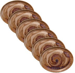 6 HEART & SOUL Teller Perfect Match Oyster braun 36,0 x 28,0 cm