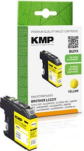 KMP B62YX gelb Druckerpatrone kompatibel zu brother LC-223Y