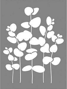 Rayher Dekor-Schablone Eukalyptus grau