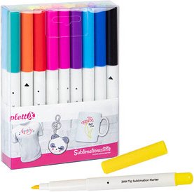 plottiX Sublimationsstifte für Schneideplotter farbsortiert, 18 St.