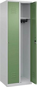 CP Spind Classic Plus lichtgrau, resedagrün 080000-20 S10019, 2 Schließfächer 60,0 x 50,0 x 185,0 cm