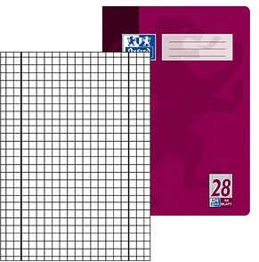 OXFORD Doppelheft Lineatur 28 kariert DIN A4 Innen- und Außenrand, 32 Blatt