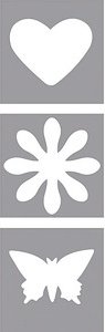 3 Rayher Motivlocher Herz/Blume/Schmetterling