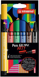STABILO Arty Filzstifte farbsortiert, 6 St.
